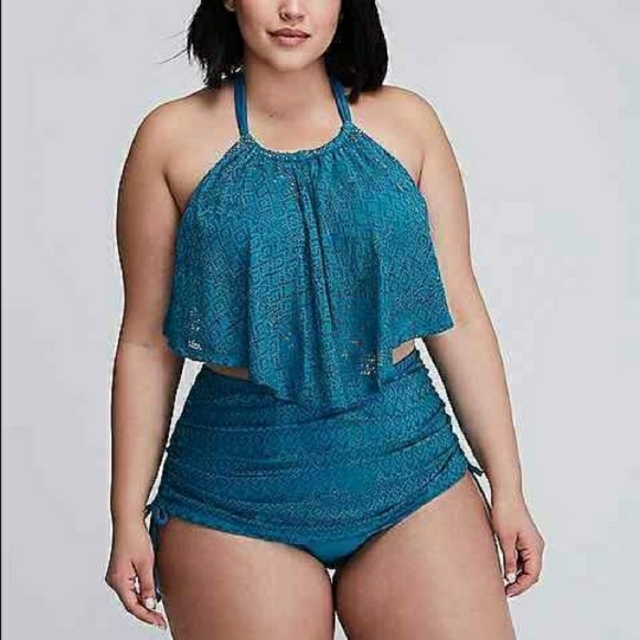 Cacique Other - Cacique Crochet Lace Bikini 38DD top 16 bottom
